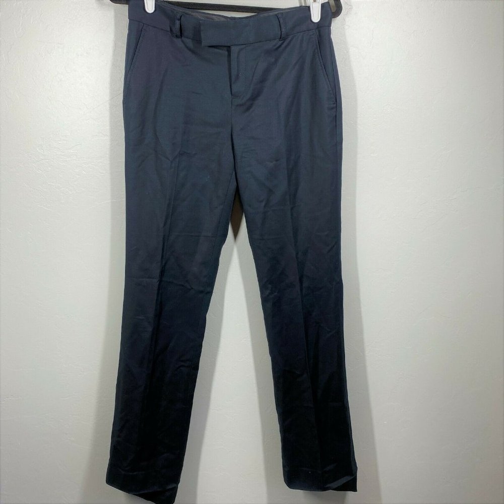 Banana Republic Martin Fit Women's High-Rise Straight-Leg Dress Pants in Navy